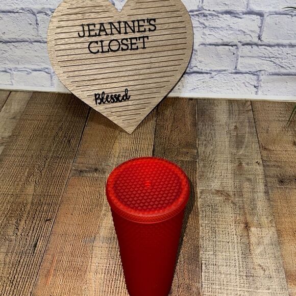 Starbucks Studded Tumble Venti Cup Red Jelly Coffee Cup Mug *has flaw - Picture 5 of 10